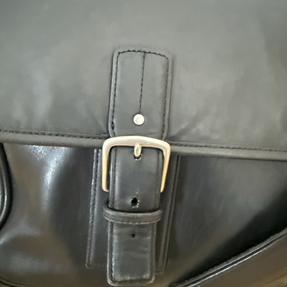 Coach Thompson Executive Black Leather Laptop Bag Briefcase Attache 6455 - Picture 2 of 16